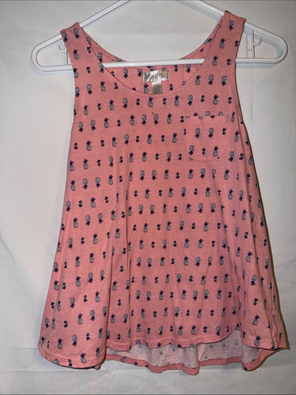 Saint Eve Pink Pineapple Print Tank Top